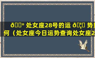 💮 处女座28号的运 🦟 势如何（处女座今日运势查询处女座2日运势8）